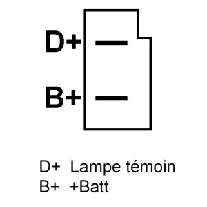Alternateur compatible pour FIAT 51217620 - Schéma