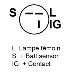 Alternateur compatible pour OPEL 97134866 - Schéma