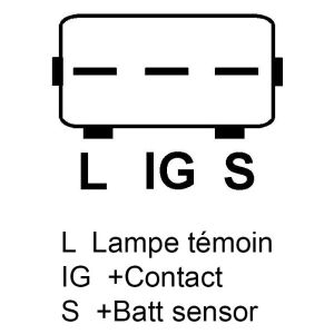Alternateur compatible pour TOYOTA 2706022140 - Connecteur