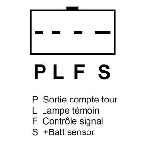 Alternateur compatible pour WOOD AUTO ALT1309 - Schéma