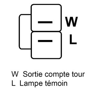 Alternateur compatible pour OPEL 90371767 - Schéma