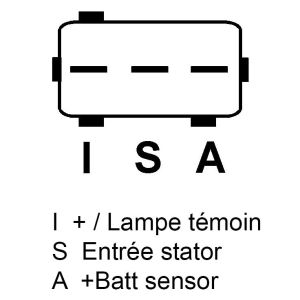Alternateur compatible pour FORD 1104987 - Schéma