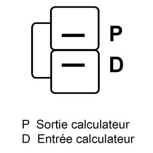 Alternateur compatible pour MITSUBISHI A3TG0081B - Connecteur