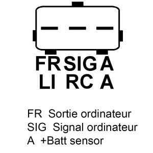 Alternateur Denso pour ELSTOCK 274933 - Connecteur
