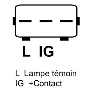 Alternateur compatible pour JAGUAR LJA1800AC - Connecteur