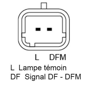 Régulateur compatible pour alternateur VALEO SG12B017 - Connecteur