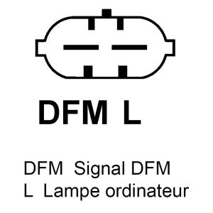 Alternateur compatible pour OPEL 13222929 - Connecteur