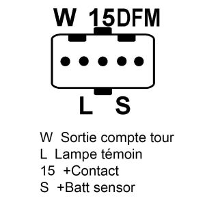 Alternateur compatible pour VOLVO 21429787 - Connecteur