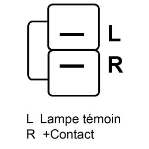 Alternateur compatible pour KIA 3730002700 - Connecteur