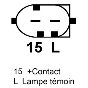 Alternateur compatible pour BMW 12317508052 - Schéma