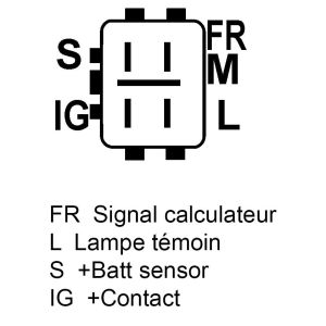 Alternateur compatible pour JAGUAR XR842452 - Connecteur
