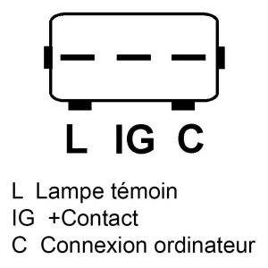 Alternateur compatible pour BOSCH 0986082900 - Connecteur