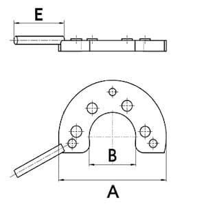 Pont de diode compatible pour alternateur HC-Cargo F032336880 - Schéma du pont de diodes
