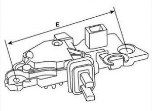 Régulateur compatible pour alternateur BOSCH 1197311545 - Côtes et dimensions