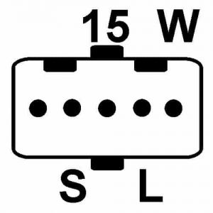 Régulateur compatible pour alternateur DENSO 1002110860 - Connecteur régulateur PL110