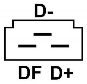 Régulateur compatible pour alternateur DUCELLIER 7562F - Schéma