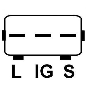 Régulateur compatible pour alternateur DENSO 1012115150 - Connecteur régulateur PL42