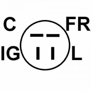 Régulateur compatible pour alternateur TRANSPO IN224B50 - Connecteur régulateur PL13