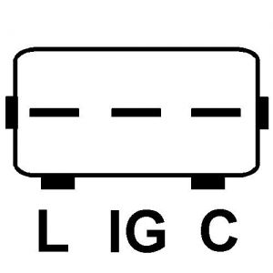 Régulateur compatible pour alternateur DENSO 1012110840 - Connecteur régulateur PL95