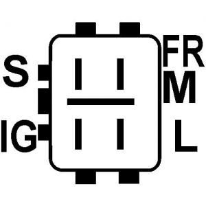 Régulateur compatible pour alternateur DENSO 1266003000 - Connecteur régulateur PL92