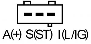Régulateur compatible pour alternateur GAUSS INDUSTRIA GA892 - Connecteur régulateur STIK22