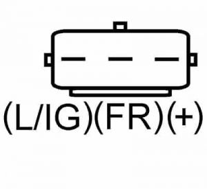 Régulateur compatible pour alternateur UNIPOINT BOSCH F042A20263 - Connecteur régulateur STIK67