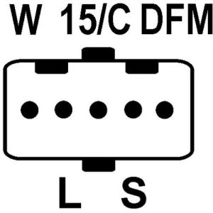 Régulateur compatible pour alternateur MITSUBISHI A004TR5691ZT - vue 3