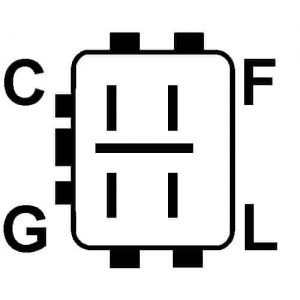 Régulateur compatible pour alternateur MITSUBISHI A002TB8691 - Connecteur régulateur PL67