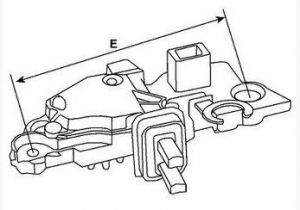 Régulateur compatible pour alternateur FORD 1485762 - Côtes et dimensions