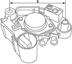 Régulateur compatible pour alternateur VALEO 591894 - Côtes et dimensions