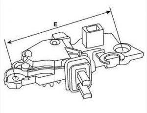 Régulateur compatible pour alternateur UNIPOINT YR641 - Cotes et dimensions