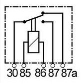 Mini relais 24V deux contacts compatible pour BOSCH 0986AH0605 - Relais deux contacts 24V pour Wehrle 20401103
