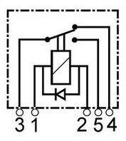 Micro relais 24V compatible pour DURITE - HCUK 072825 - Relais deux contacts 24V pour Wehrle 29401041