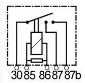 Mini relais 24V avec diode Mahle - Relais double contact avec résistance 24V CAO160938