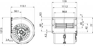 Ventilateur de chauffage compatible pour SPAL 008A10093D - vue 2