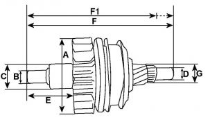 Embrayage compatible pour démarreur BOSCH 0001510021 - vue 2