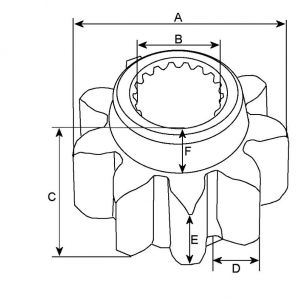 Pignon pour démarreur compatible pour VOLVO 1377095 - vue 2
