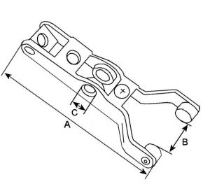 Fourchette compatible pour démarreur MITSUBISHI M008T75073A - vue 2