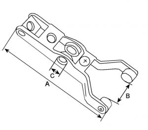 Fourchette compatible pour démarreur MITSUBISHI M009T83672 - vue 2