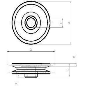 Poulie d'alternateur compatible pour alternateur LUCAS 54200002 - vue 3