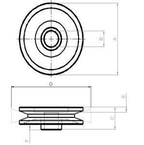 Poulie d'alternateur compatible pour alternateur FORD GP688 - vue 2