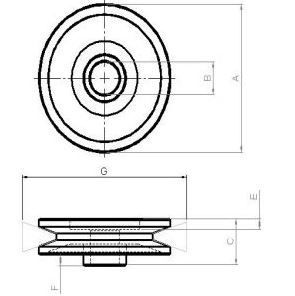 Poulie d'alternateur compatible pour alternateur FORD 83BB10300HA - vue 2