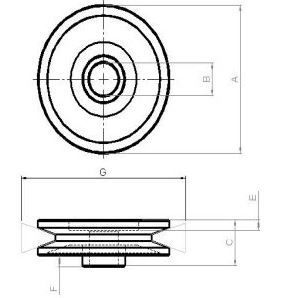 Poulie d'alternateur compatible pour alternateur FIAT 46231680 - vue 2