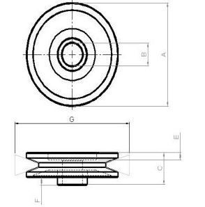 Poulie d'alternateur compatible pour alternateur BOSCH 610009 - vue 2