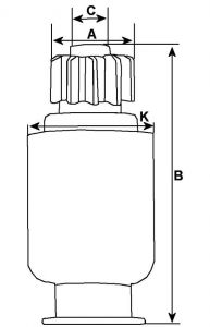 Lanceur compatible pour démarreur REMY (DELCO) 1935487 - vue 2