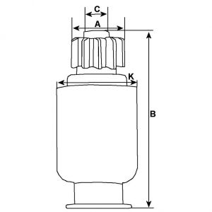 Lanceur compatible pour démarreur VALEO 101598 - vue 2