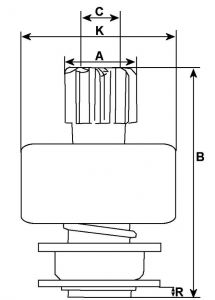 Lanceur compatible pour démarreur MITSUBISHI MD348221 - vue 5