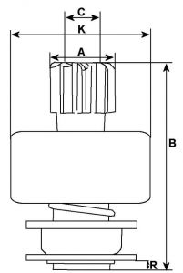 Lanceur compatible pour démarreur BOSCH 0001211016 - vue 4