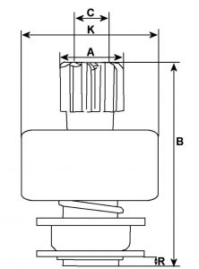 Lanceur Bosch pour démarreur BOSCH 0001125605 - vue 2