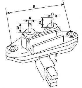 Régulateur compatible pour alternateur GAUSS INDUSTRIA GA090 - vue 2